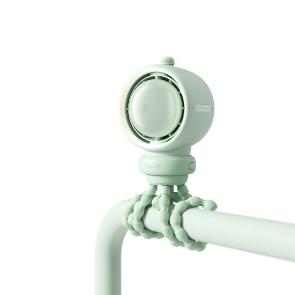 Mini ventilators ar lokanām kājām un 5000mAh filtru - zaļš