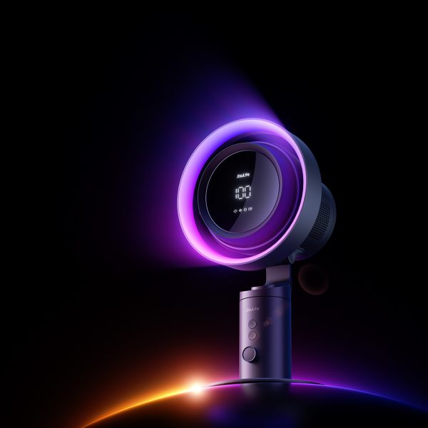 Galda ventilators Pro3 10000mAh turbīnas galda ventilators ar filtru - tumši pelēks