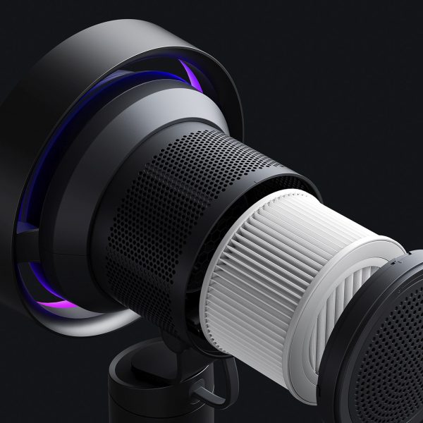 Galda ventilators Pro3 10000mAh turbīnas galda ventilators ar filtru - tumši pelēks