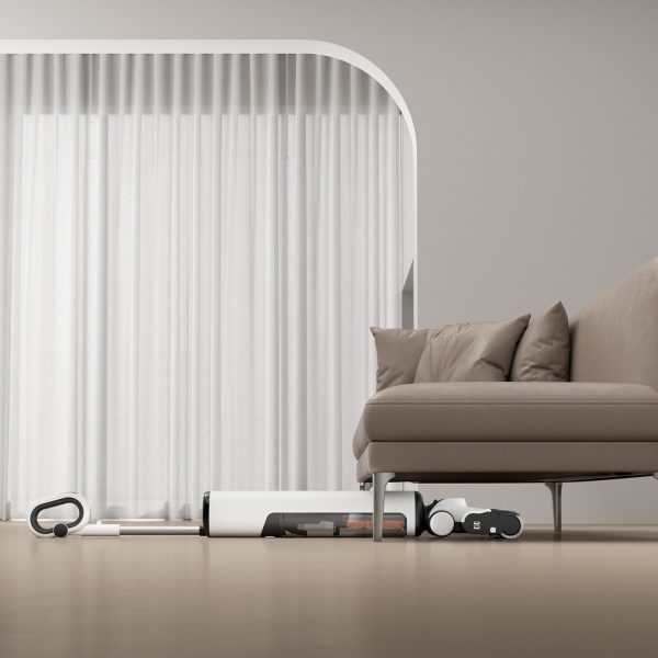 UWANT D700 vertikālais putekļsūcējs ar slaucīšanas funkciju un uzlādes staciju - balts