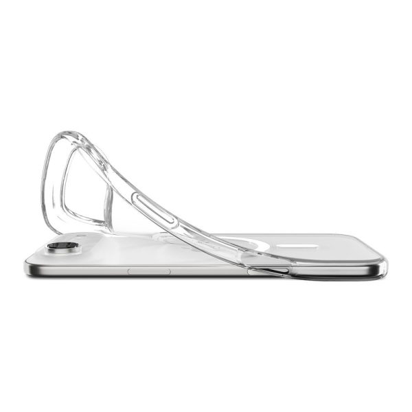 iPhone 17 Air MagSafe šķidro kristālu vāciņš — caurspīdīgs un balts