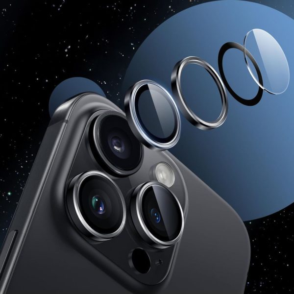 Camalloy Fit+ kameras vāciņš iPhone 17 — melns