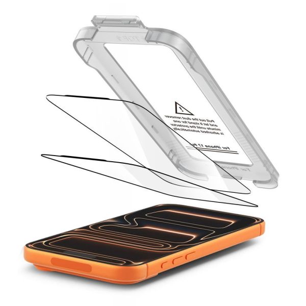 Rūdīts stikls iPhone 17 Pro Max ar Quick Set+ aplikatoru, melns - 2 gab.