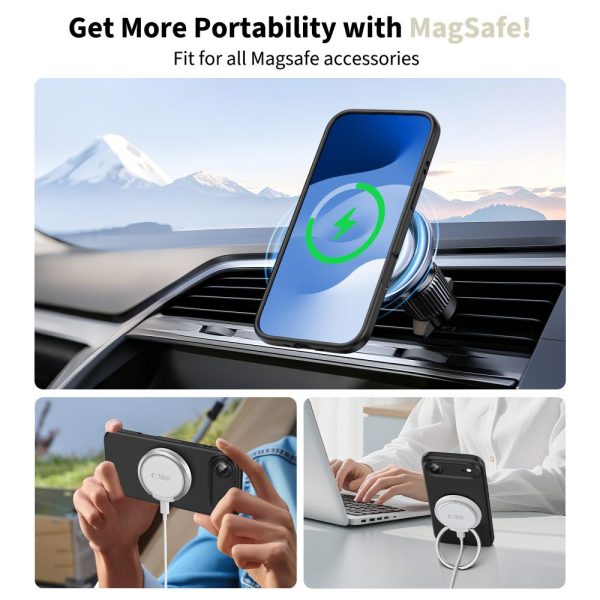 iPhone 17 Air MagSafe silikona aizmugurējais vāciņš — melns