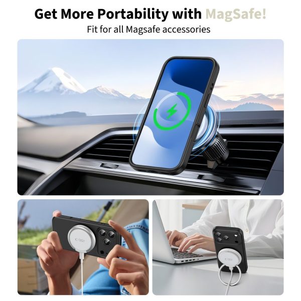 iPhone 17 Pro MagSafe silikona aizmugurējais vāciņš - melns