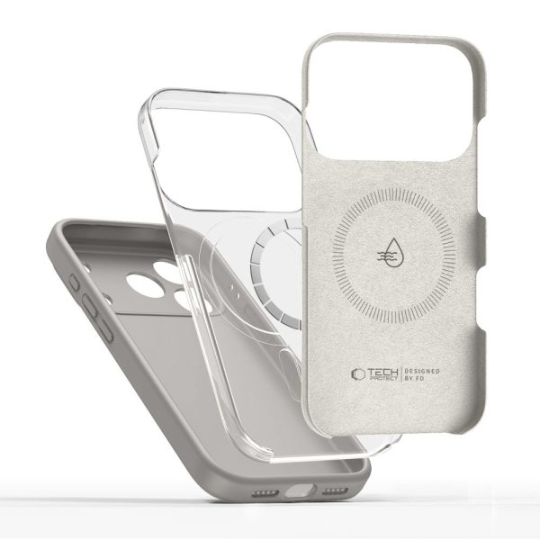 iPhone 17 Pro MagSafe silikona aizmugurējais vāciņš - pelēks