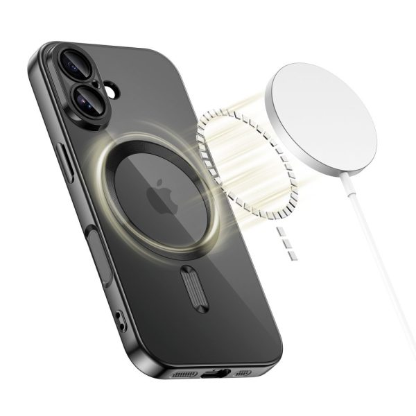 iPhone 17 MagSafe MagFlex vāciņš — caurspīdīgs, melns
