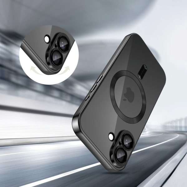 iPhone 17 MagSafe MagFlex vāciņš — caurspīdīgs, melns