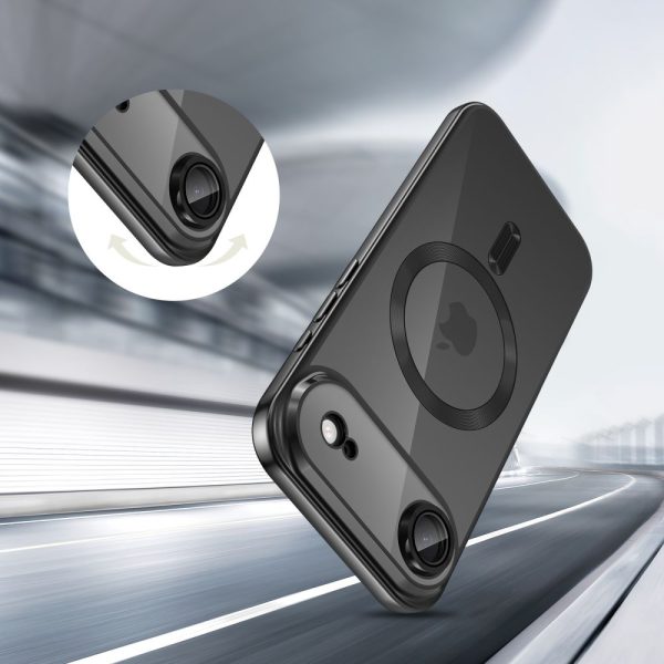 iPhone 17 Air MagSafe MagFlex vāciņš — caurspīdīgs, melns