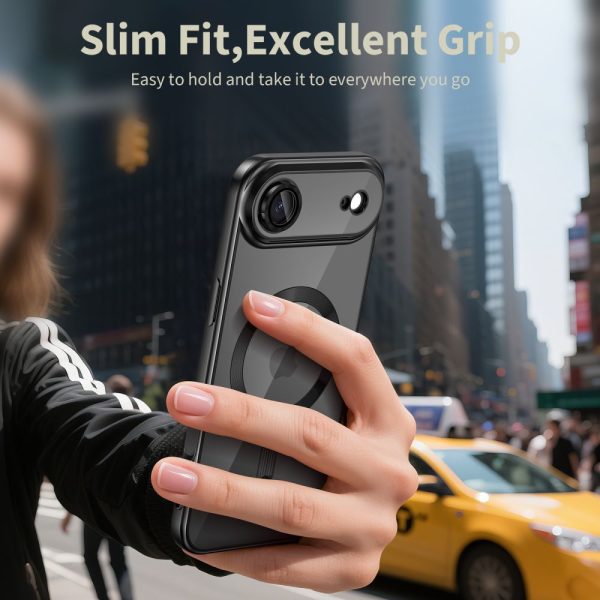 iPhone 17 Air MagSafe MagFlex vāciņš — caurspīdīgs, melns