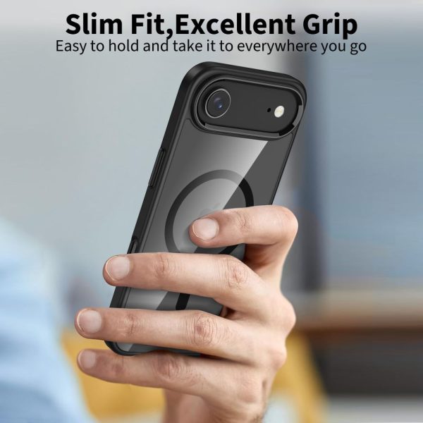 iPhone 17 Air MagSafe MagMat vāciņš — caurspīdīgs, melns