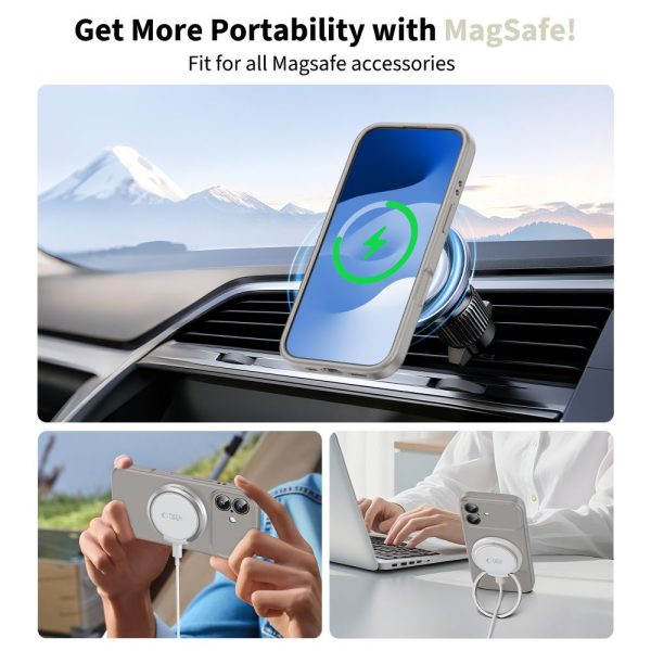 iPhone 17 MagSafe silikona aizmugurējais vāciņš - pelēks