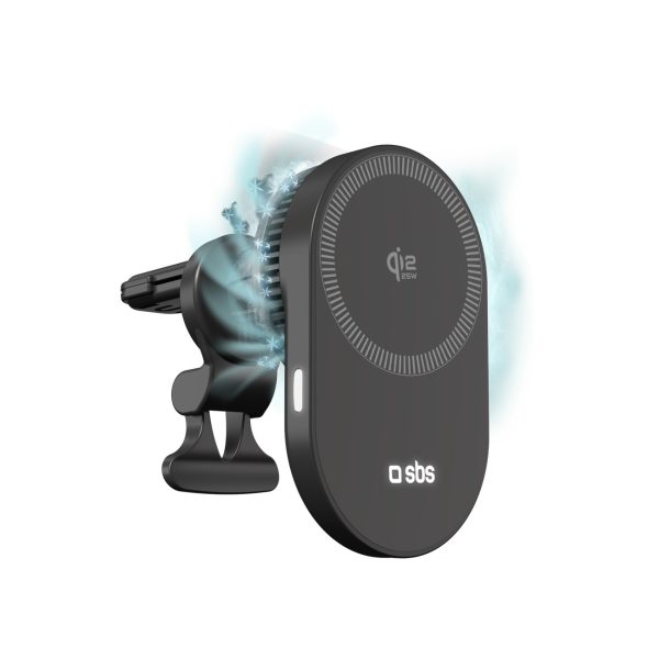 Automašīnas turētājs ar bezvadu lādētāju un dzesēšanu Qi2.2 25W tālruņiem