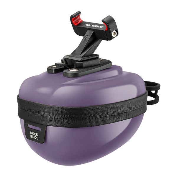 Stingra velosipēda soma, cieta apvalka sēdekļa soma, 0,4 l - melna