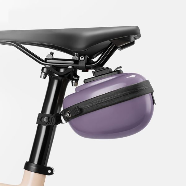 Stingra velosipēda soma, cieta apvalka sēdekļa soma, 0,4 l - melna