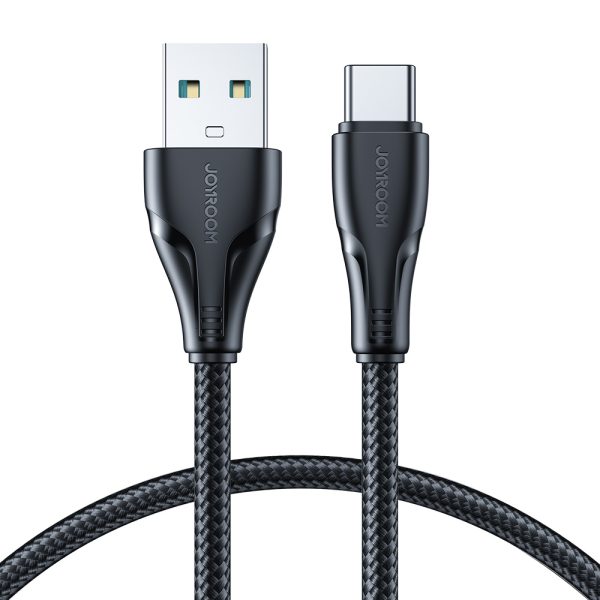 A11 USB-A - USB-C Surpass sērijas 3A 0,25 m kabelis - melns