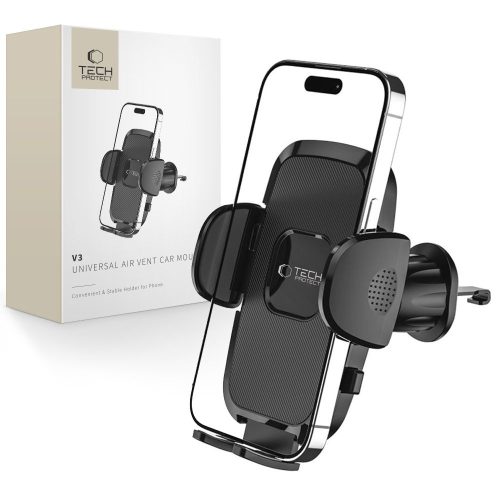 V3 automašīnas tālruņa turētājs gaisa atverei - melns