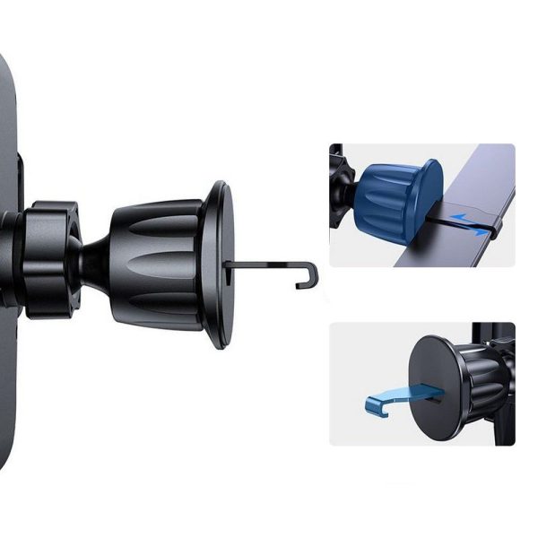 V3 automašīnas tālruņa turētājs gaisa atverei - melns