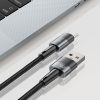 USB-C UltraBoost 66W 6A 1m kabelis - pelēks