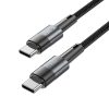 USB-C UltraBoost PD 60W 3A 2m kabelis - pelēks