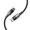 USB-C UltraBoost PD 60W 3A 2m kabelis - pelēks