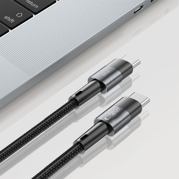 USB-C UltraBoost PD 60W 3A 2m kabelis - pelēks