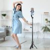 Selfiju nūja ar statīvu līdz 95 cm un 360 Bluetooth galvu - melna