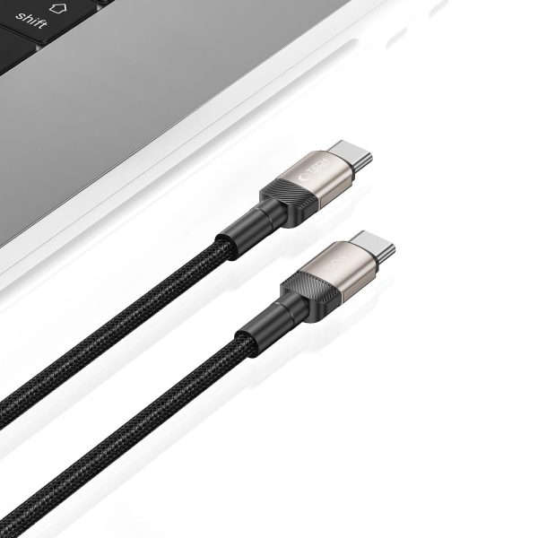 USB-C UltraBoost Evo PD 100W 5A 1m kabelis - titāna krāsā