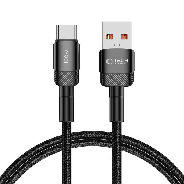 Kabelis USB-C - USB-A UltraBoost Evo 100W 5A 1m - melns