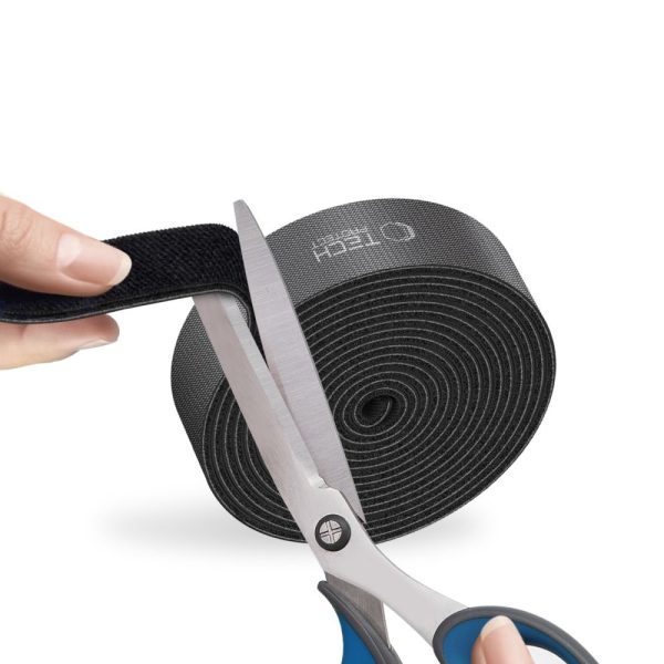Kabeļu organizators ar Velcro lenti 3m - melns