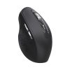 Bezvadu ergonomiska pele, 6 pogas, Bluetooth, 1600 DPI - melna