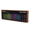 Apgaismota membrānas tastatūra ar RGB spēļu ritināšanas ritenīti - melna