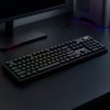 Apgaismota membrānas tastatūra ar RGB spēļu ritināšanas ritenīti - melna