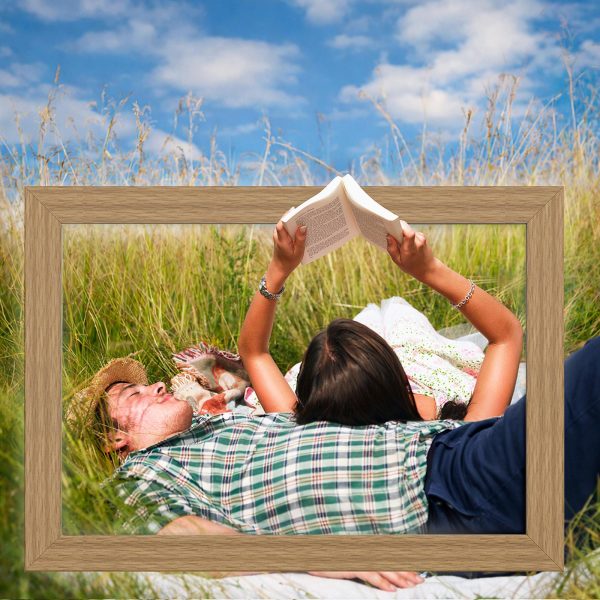 10,1 collu digitālais foto rāmis ar Frameo lietotni 32 GB - gaiši brūns