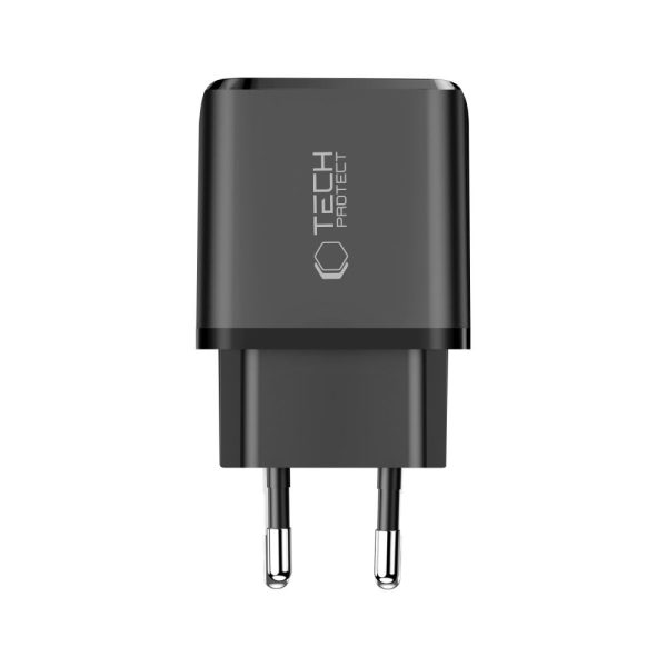 USB-A USB-C NCA30 PD QC 30W sienas lādētājs - melns