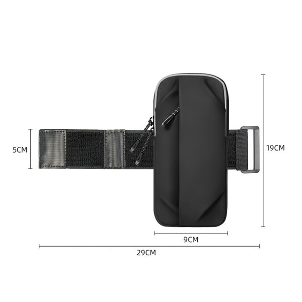 Aproces maciņš skriešanas tālrunim - melns