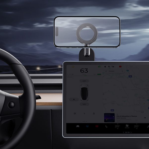 MagSafe automašīnas paneļa viedtālruņa turētājs - melns