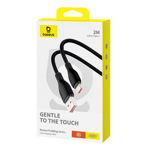1031976-10-kabel-przewod-usb-a-usb-c-pudding-baseus-hurtownia-dropshipping.jpg USB-A - USB-C Pudding sērijas 100W 2m kabelis - melns