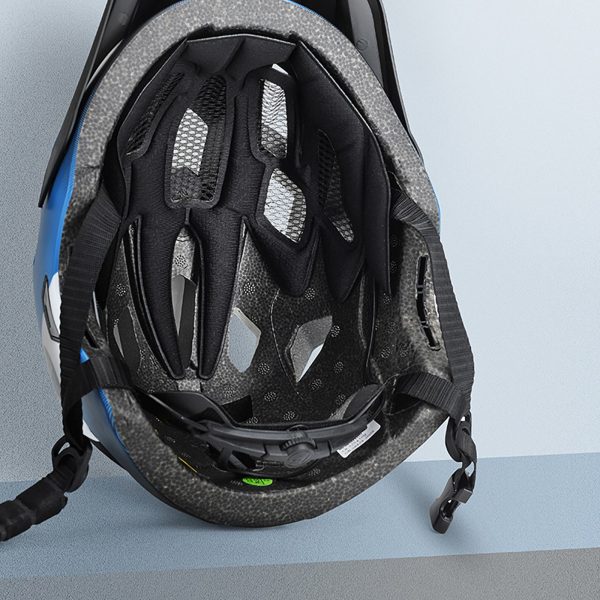 Bērnu velosipēda ķivere ar noņemamu zodu, S izmērs 48-54 cm - zila