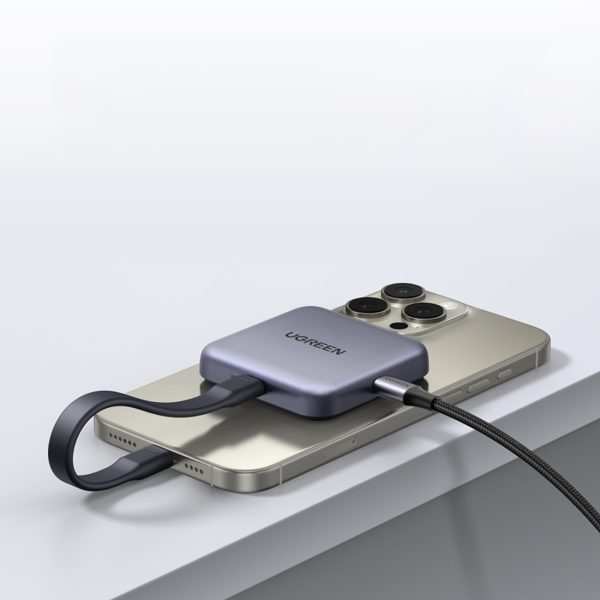 3-in-1 100W PD magnētiskais atmiņas karšu lasītājs ar lādētāju - pelēks