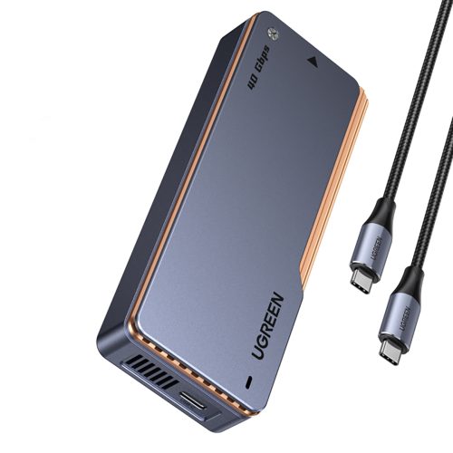 M.2 NVMe SSD korpuss ar aktīvu dzesēšanu USB4 40Gb/s - pelēks