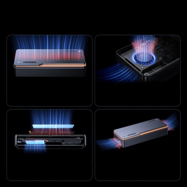 1032003-3-obudowa-na-dysk-m-2-nvme-ssd-ugreen-hurtownia-dropshipping.jpg M.2 NVMe SSD korpuss ar aktīvu dzesēšanu USB4 40Gb/s - pelēks