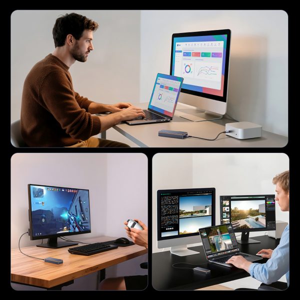 1032003-5-obudowa-na-dysk-m-2-nvme-ssd-ugreen-hurtownia-dropshipping.jpg M.2 NVMe SSD korpuss ar aktīvu dzesēšanu USB4 40Gb/s - pelēks