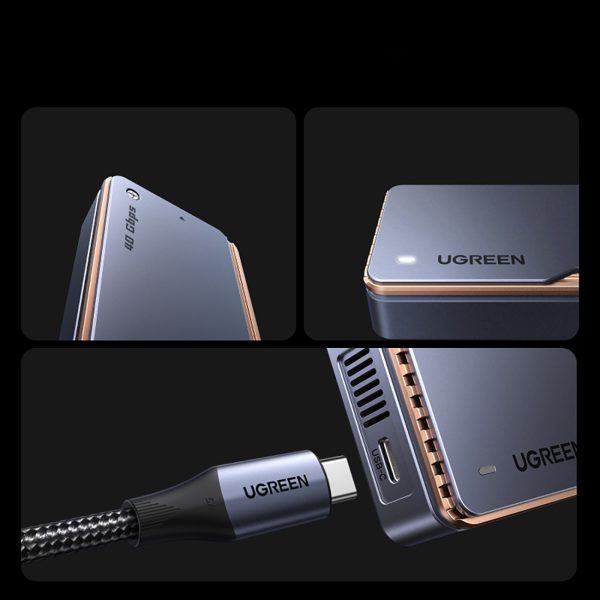 1032003-6-obudowa-na-dysk-m-2-nvme-ssd-ugreen-hurtownia-dropshipping.jpg M.2 NVMe SSD korpuss ar aktīvu dzesēšanu USB4 40Gb/s - pelēks