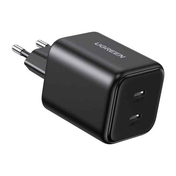 USB-C GaN 45W sienas lādētājs - melns