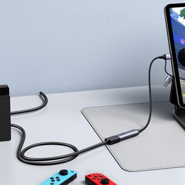 USB-A/C - HDMI 4K straumēšanas uztveršanas karte - pelēka