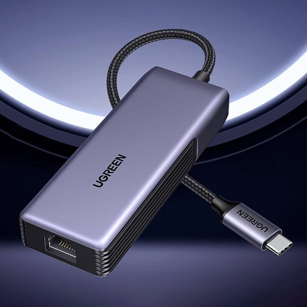 Ārējais USB-C - RJ45 5Gb/s tīkla adapteris - pelēks