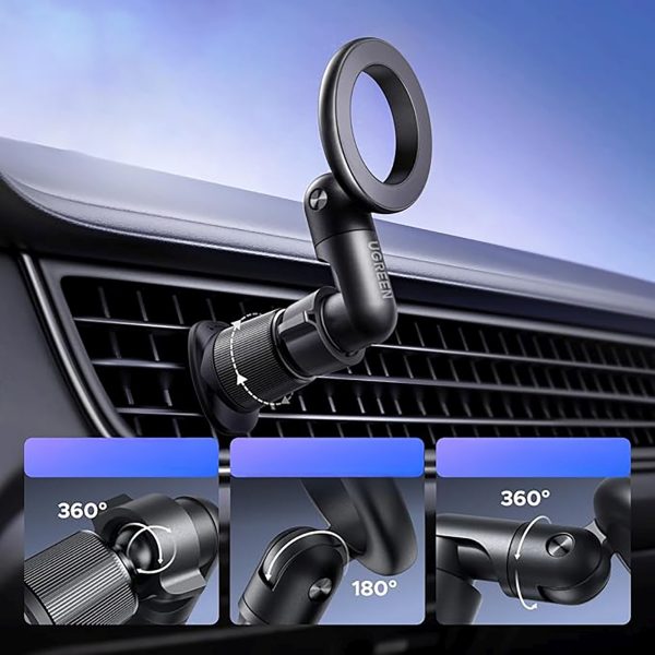 MagSafe automašīnas gaisa atveres viedtālruņa turētājs - melns