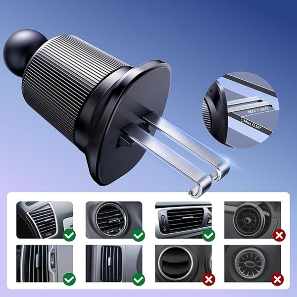 MagSafe automašīnas gaisa atveres viedtālruņa turētājs - melns