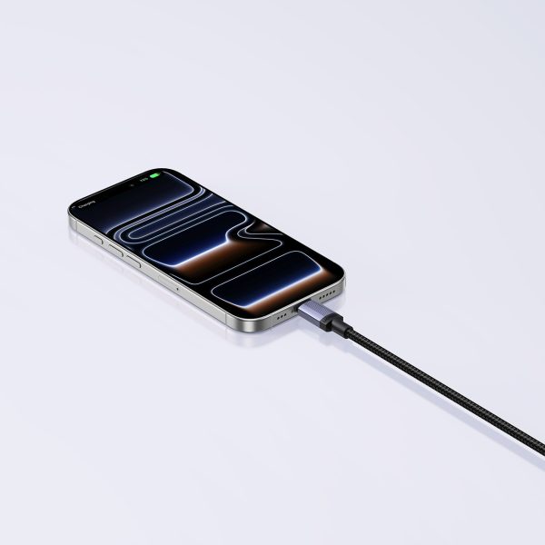 USB-C PD kabelis ātrai uzlādei 100W 0.5m - melns